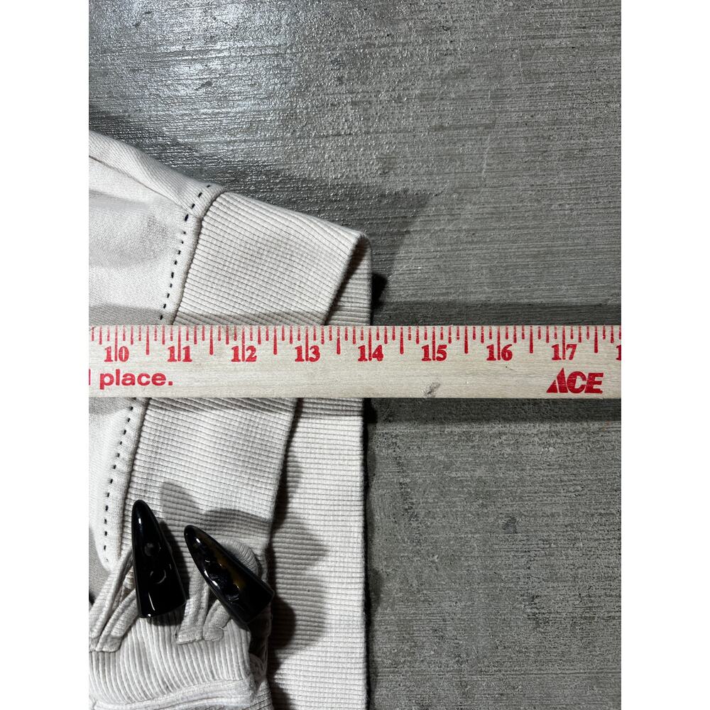 Vintage Y2K Obey Skull Cropped Jacket Women Medium Cream - Picture 7 of 7